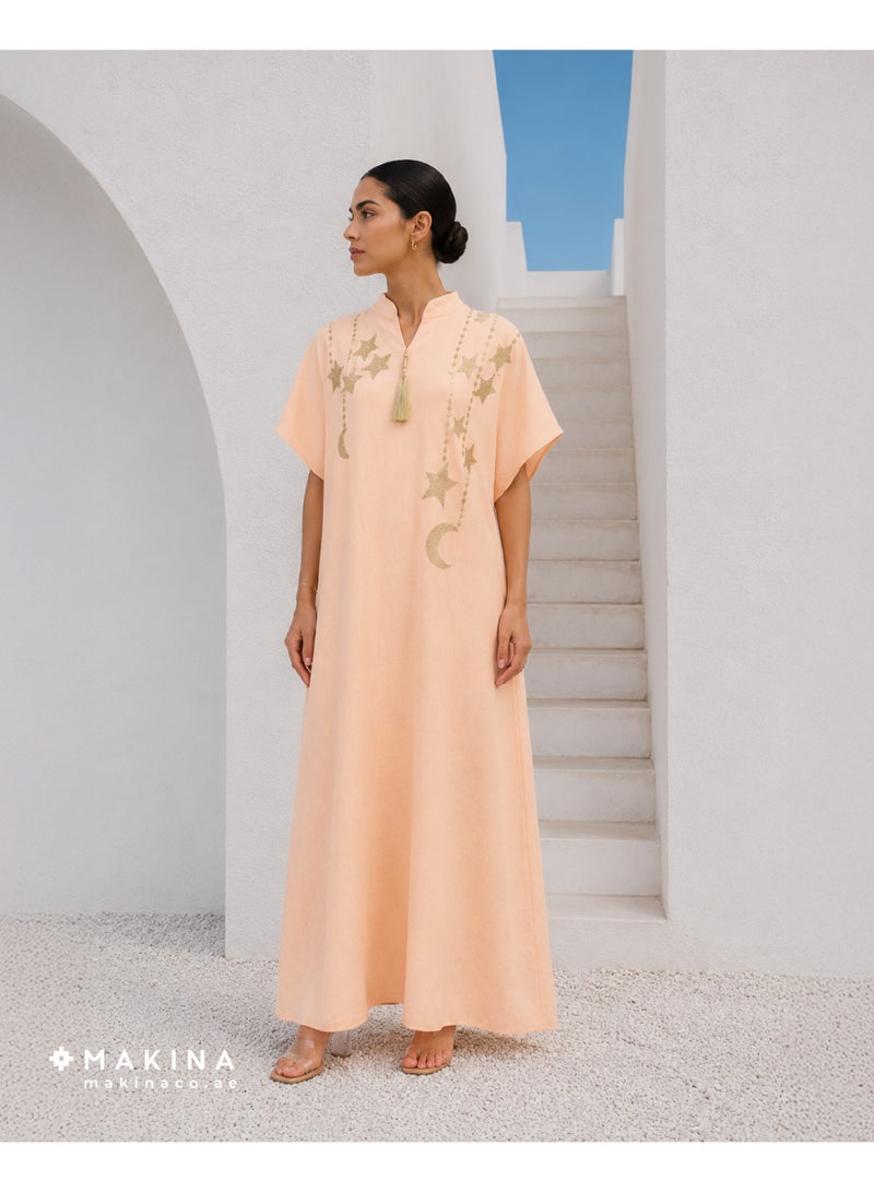 MAKINA Premium Cotton Mukhawar with Star & Moon Embroidery - Image 1