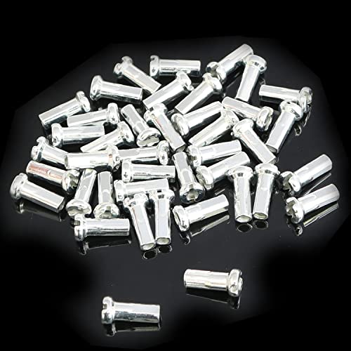 TAODAN Bike Spoke Nipple 100PCS Silver Bicycle Spoke Caps for 14G / 2mm Dia Mountain Road Bike, 12mm Long Cycling End Tip, Wheel Spoke Nipple - Image 3