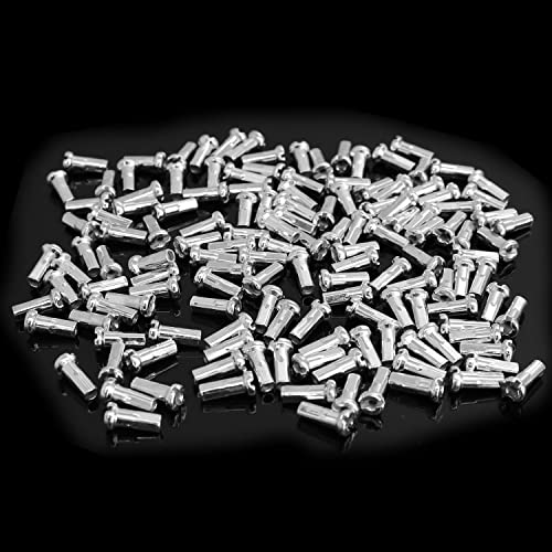 TAODAN Bike Spoke Nipple 100PCS Silver Bicycle Spoke Caps for 14G / 2mm Dia Mountain Road Bike, 12mm Long Cycling End Tip, Wheel Spoke Nipple - Image 5