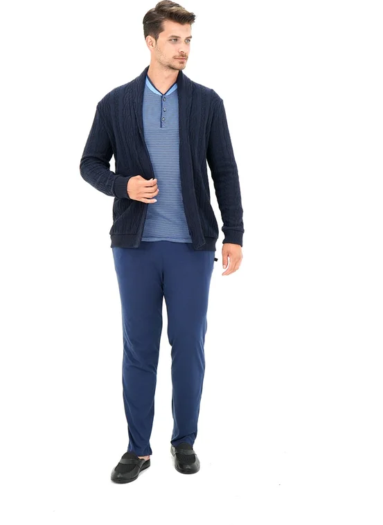 D'S DAMAT D'S Groom Knitted Cardigan Navy Blue