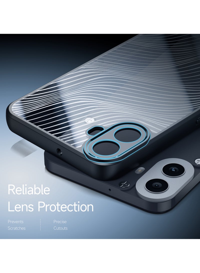 دوكس دوتشيز ايمو جراب لموبايل Nothing CMF Phone 1 جراب نحيف وشفاف مطفي مصنع من البولي يوريثين الحراري بولي كربونات البولي بروبلين سيليكون - اسود - Image 3