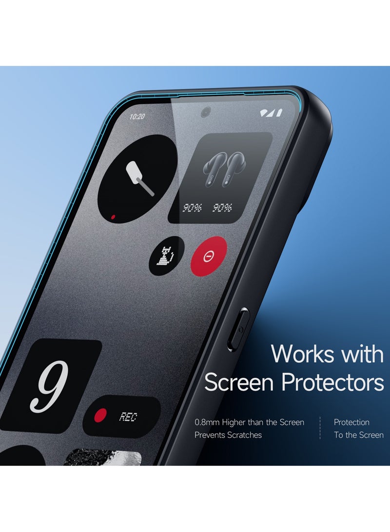 دوكس دوتشيز ايمو جراب لموبايل Nothing CMF Phone 1 جراب نحيف وشفاف مطفي مصنع من البولي يوريثين الحراري بولي كربونات البولي بروبلين سيليكون - اسود - Image 4