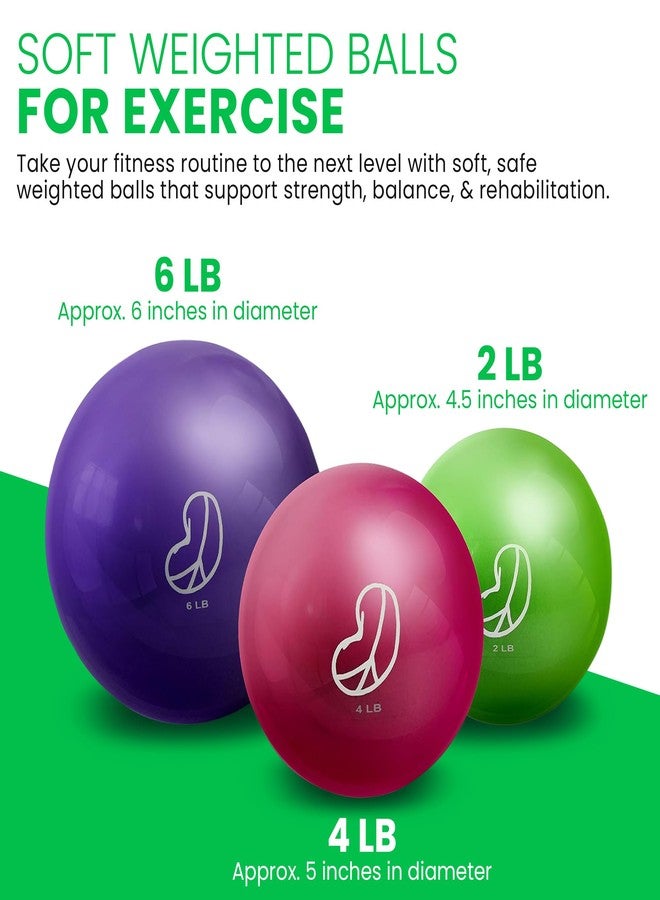 Bean Products Soft Weighted Balls - Soft and Safe Workout Balls for Yoga, Rehab, Pilates and Fitness - Latex Free, Easy to Grip, Versatile Physical Therapy Exercise Ball - Hibiscus, 4lbs, 2 Pack - Image 2