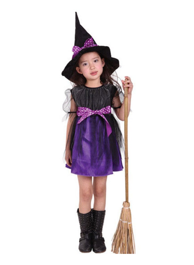 AUTOYSUR Cute Children Halloween Purple Witch Costume for Girls, Toddler Infant Baby Halloween Costume Outfit Cosplay - Image 1