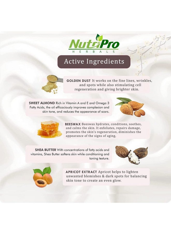 NutriPro Gold Massage Cream For All Skin Type, 100 gm | With Vitamin-E Almond Oil & Apple Extract | Paraben Free, Cruelty Free & Vegan - Image 5