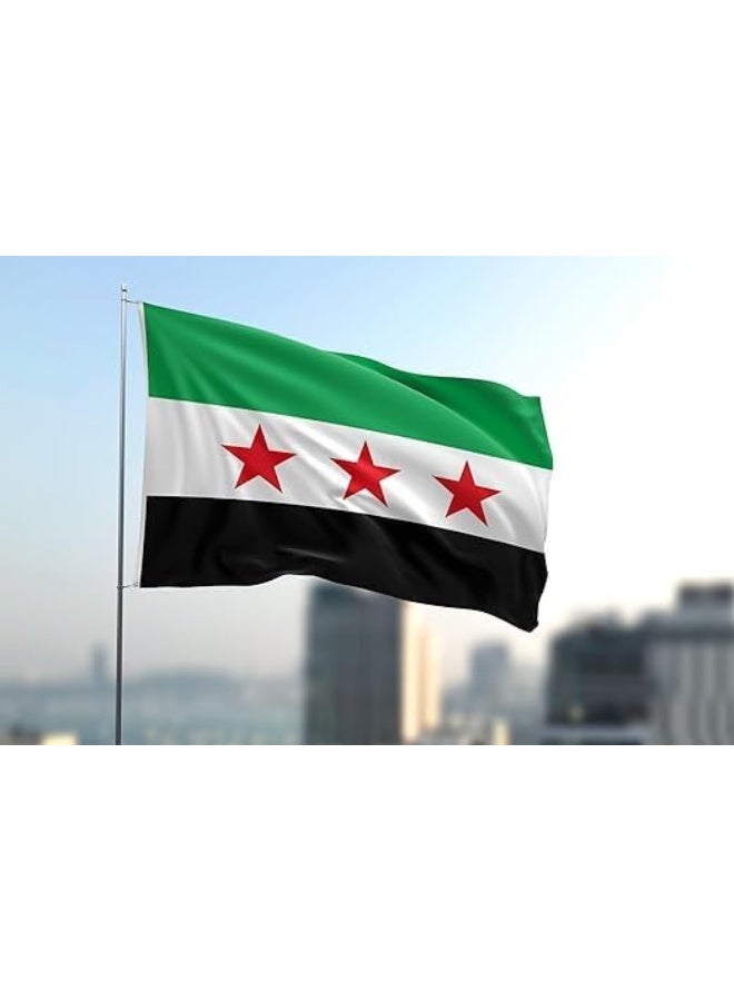 BPA® Three Stars Syria Arab Republic Syrian Flag 34x54cm - Image 2