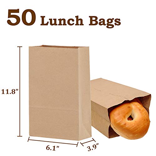 Mintboo Brown Paper Lunch Bags for Small Business (200 Count) - Image 2