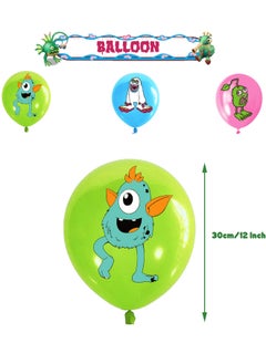 General Monster Concert theme Birthday Party Decoration My Singing Monster Flag Cake Card Balloon  - Image 4