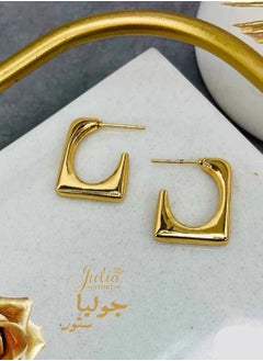 18K Gold Plated Trendy Geometric Square Chunky Earrings - pzsku/Z77F78A27BE4E47617211Z/45/_/1728002844/c41dc61c-2874-4599-a6f5-d18a783fe8c3