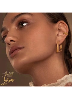 18K Gold Plated Trendy Geometric Square Chunky Earrings - pzsku/Z77F78A27BE4E47617211Z/45/_/1728002854/e72734ac-37e0-4c3b-9124-5cfad6377103