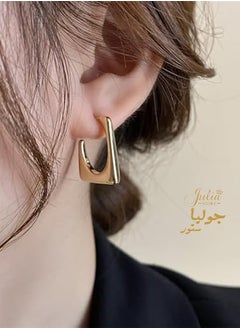 جوليا ستور أقراط مربعة الشكل مطلية بالذهب عيار 18 قيراطًا  - Image 5