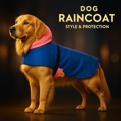 Sage Square Dog Raincoat | Waterproof Pet Jacket with Hood & Leash Hole | Lightweight & Breathable Fabric | Adjustable Strap | Coat Protects Against Rain, Mud, Ticks & Fleas (20Inch) (Medium) - Image 2