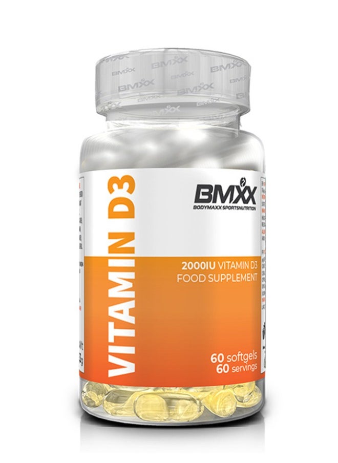 BODYMAXX SPORTSNUTRITION - Vitamin D3 60 Tablets 60 Servings - Image 1