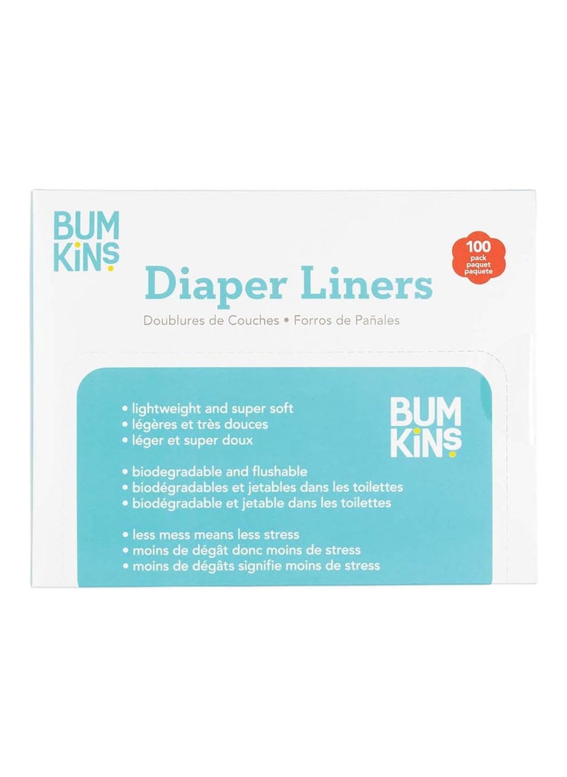 BUMKiNs Disposable Cloth Diaper Liner, Biodegradable, Neutral, 100 Count, (Pack Of 1)  - Image 5