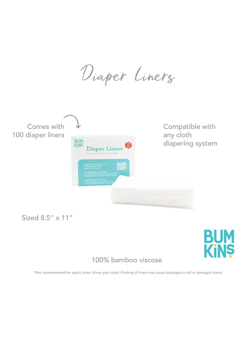 BUMKiNs Disposable Cloth Diaper Liner, Biodegradable, Neutral, 100 Count, (Pack Of 1)  - Image 4
