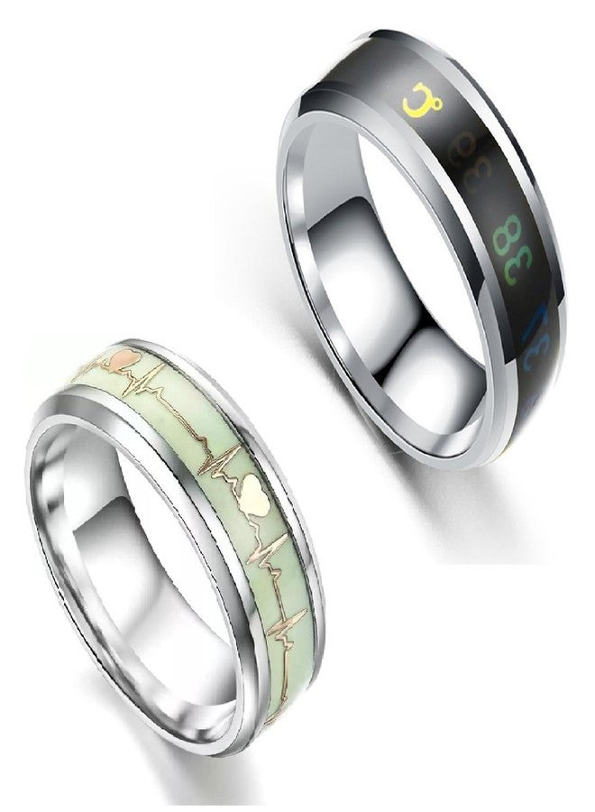 IGA COLLECTION Valentine Stylish Fashionable Latest Combo ECG & Silver Temperature Ring W1 (19) - Image 2