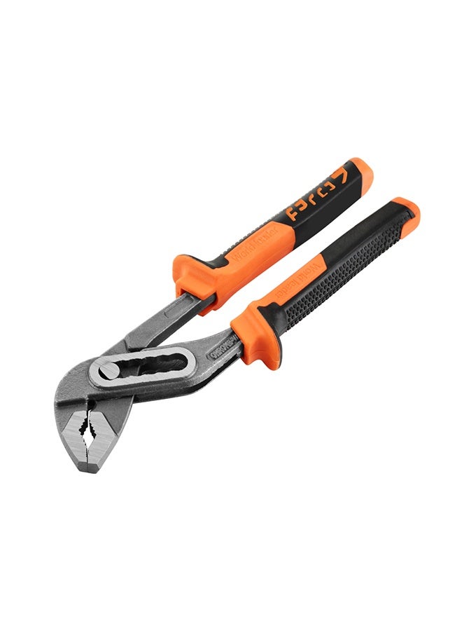 لوازم برو7 زرادية سن درج 8 بوصة قابلة للتعديل مصنوعة من فولاذ كروم فاناديوم ستيل، بفكوك مسننة وقبضة مانعة للانزلاق، مناسبة لأعمال السباكة والسيارات والصيانة المنزلية - Image 1