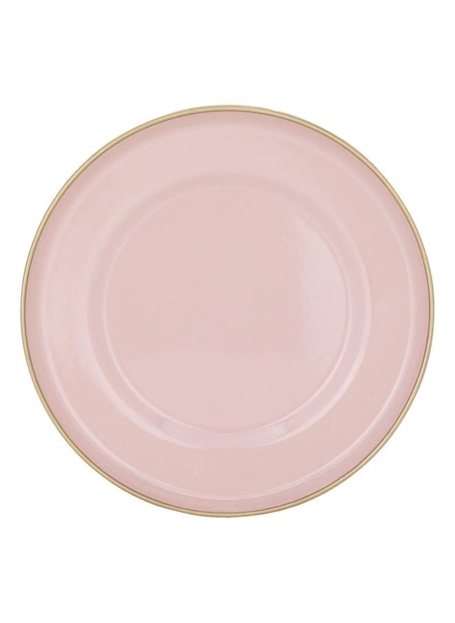 Alsaif Steel Serving Plate 20 Cm Round Pink  - Image 2