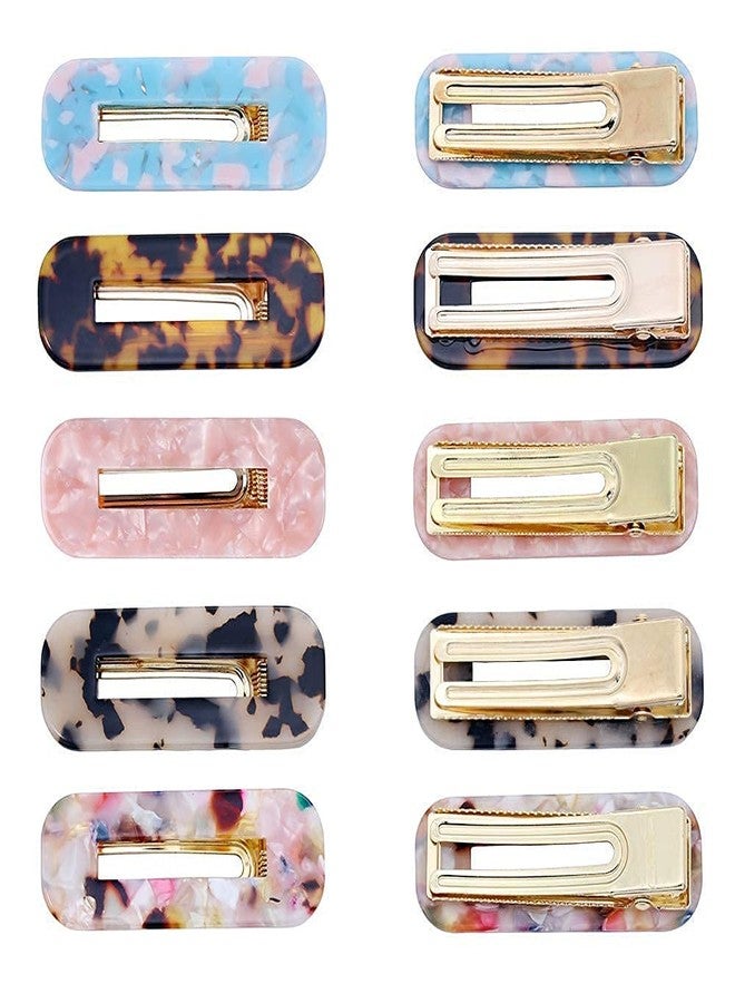 Ash & Roh® - Fashion Acrylic Hair Clips Non-Slip Large Barrettes Geometric Acrylic Resin Alligator Hair Clip Hair Pins Barrettes for Women Ladies Hair Accessories (TT RECTANGLE - 5) - Image 1