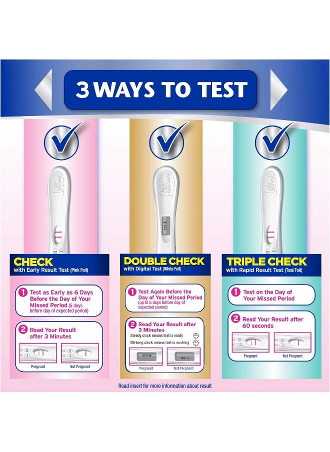 FIRST RESPONSE - First Response Triple Check Pregnancy Test 3 ct. - Image 1