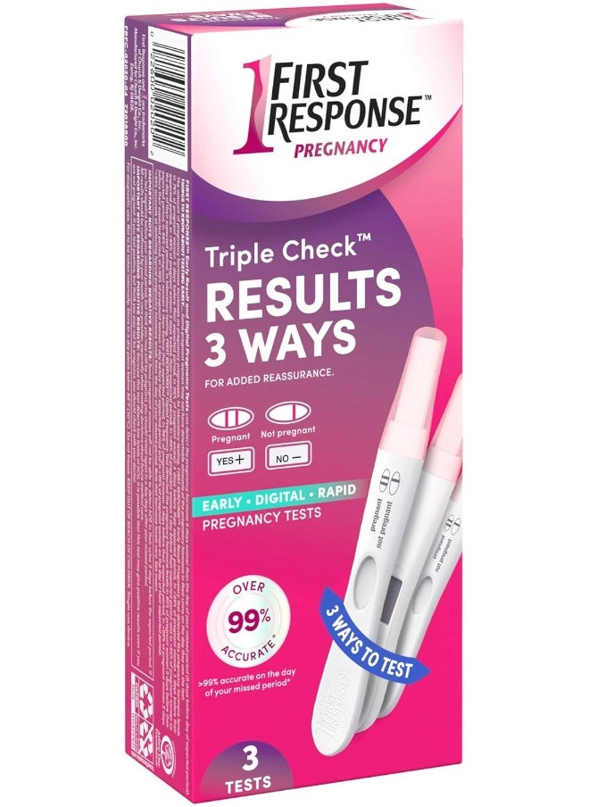 FIRST RESPONSE - First Response Triple Check Pregnancy Test 3 ct. - Image 1