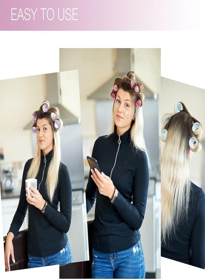 Calitate24 Small Hair Rollers Hair Rolling Tool Plasric Curlers Hair Roller for Girls Hairstyling Roller Sticky Cling Style for DIY Self Grip Hair Roller for All Hair Types, (25mm/1") 12 Pieces Random Color - Image 4