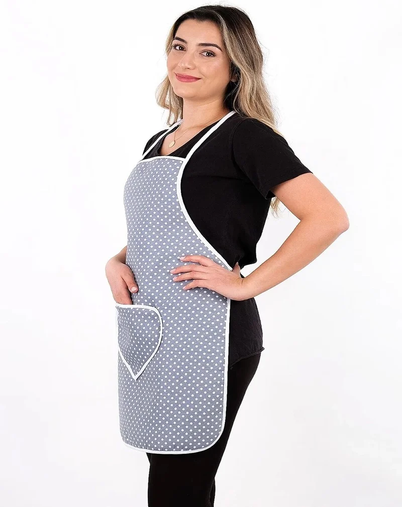 Favora Sevilya Trendy 3 Piece Set Liquid Proof Kitchen Apron Set - Gray B