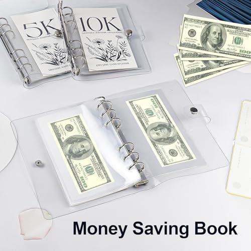 QETRABONE 12-Month Money Savings Challenges Book with Envelopes, 3 Pcs Money Saving Binder, Money Binder for Cash Saving for Office, Home, School (2.5K+5K+10K) - Image 5