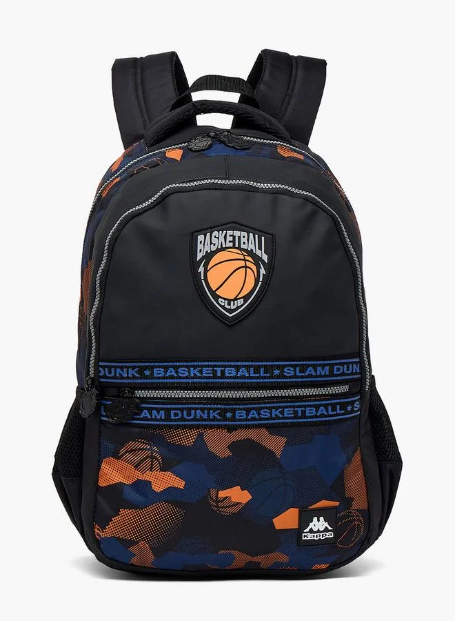 Kappa Printed School Backpack For Kids 13+ Years With Cushioned Straps