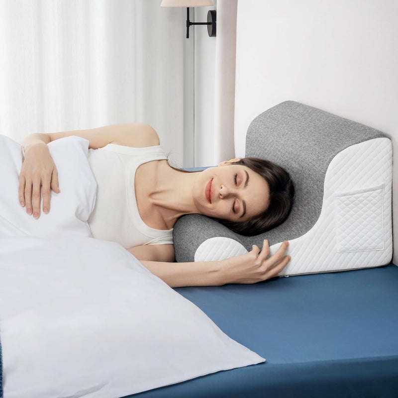XetraDesign Zerora Reading Pillow for Bed - Grey - Image 2
