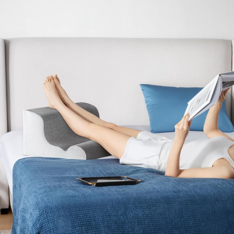 XetraDesign Zerora Reading Pillow for Bed - Grey - Image 5