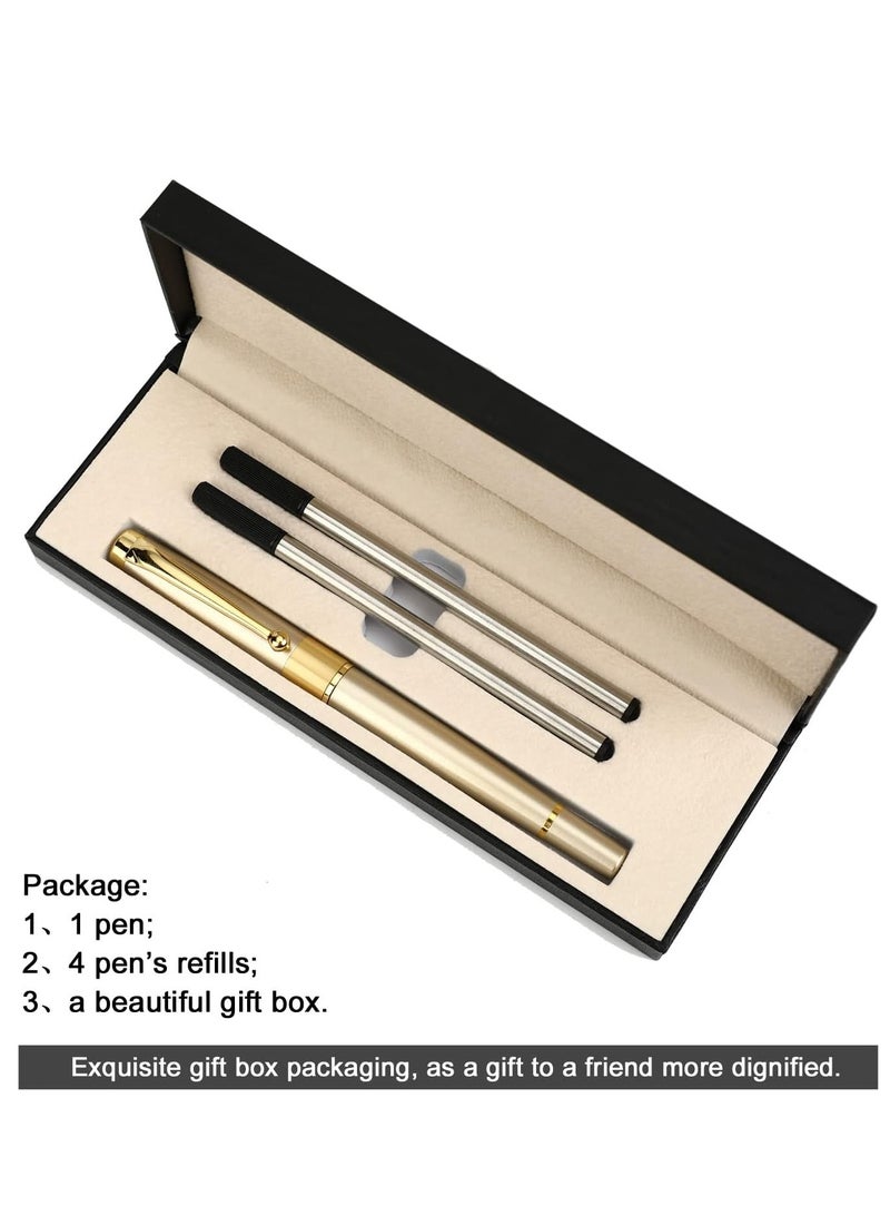 Ballpoint Pen Black Refill,Luxury Ballpoint Line width 0.5mm,Best Ball Pen Gift Set for Men & Women Professional Executive,Office,Nice BallPens Classy Gift Box (Gold) - view 3