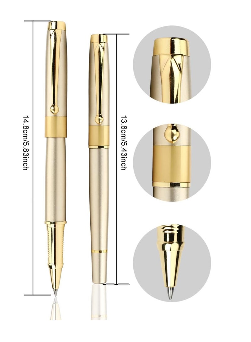 Ballpoint Pen Black Refill,Luxury Ballpoint Line width 0.5mm,Best Ball Pen Gift Set for Men & Women Professional Executive,Office,Nice BallPens Classy Gift Box (Gold) - view 4