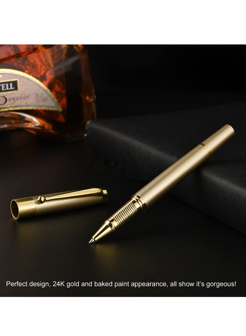 Ballpoint Pen Black Refill,Luxury Ballpoint Line width 0.5mm,Best Ball Pen Gift Set for Men & Women Professional Executive,Office,Nice BallPens Classy Gift Box (Gold) - view 5
