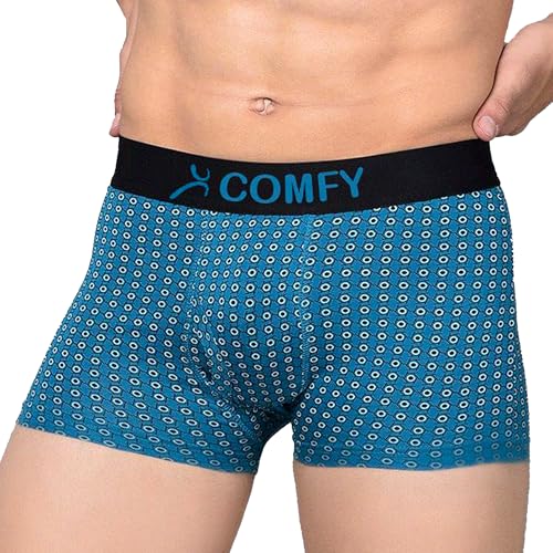 AMUL COMFY Printed Spandex Trunk for Men | 95% Cotton 5% Spandex | Super Combed Cotton Stretch Fabric | Outer Elastic Comfort Fit | Soft Hand Feel | No Marks Waistband | Color may vary | (Pack of 3) - Image 3