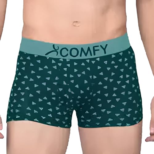 AMUL COMFY Printed Spandex Trunk for Men | 95% Cotton 5% Spandex | Super Combed Cotton Stretch Fabric | Outer Elastic Comfort Fit | Soft Hand Feel | No Marks Waistband | Color may vary | (Pack of 3) - Image 4