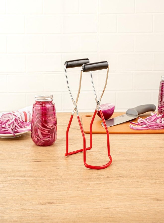 Restaurantware Met Lux 8.8 x 3.2 Inch Canning Jar Lifter 1 Durable Mason Jar Grabber - Withstands High Heat Vinyl-Coated Clamps Stainless Steel Jar Holder For Canning With Soft-Touch Grip Handle - Image 4
