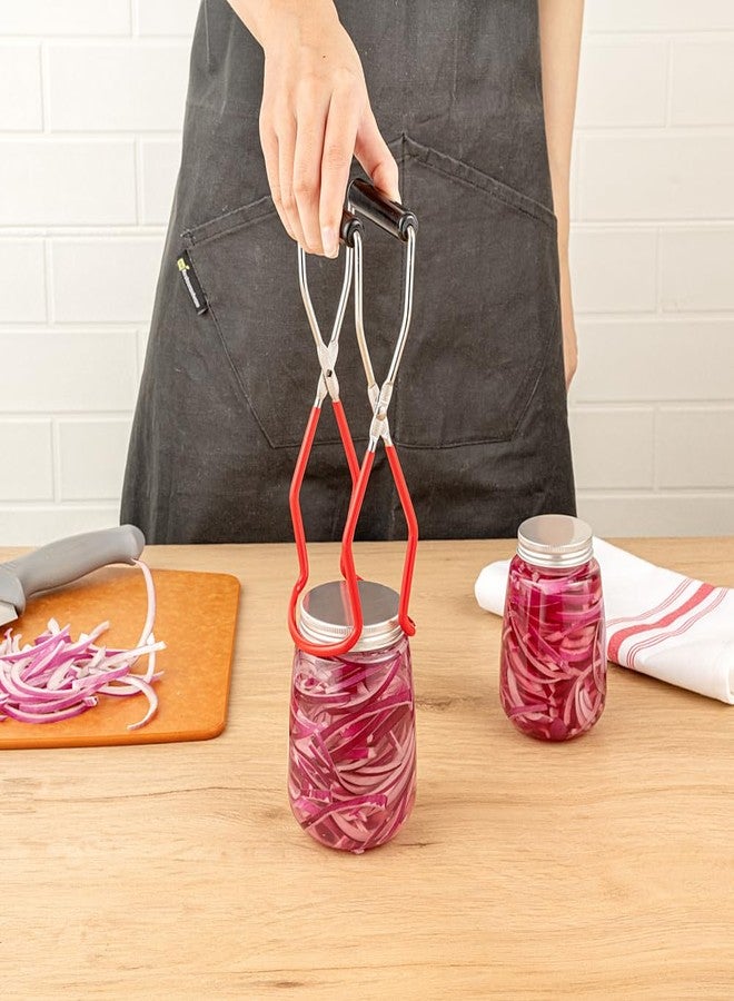 Restaurantware Met Lux 8.8 x 3.2 Inch Canning Jar Lifter 1 Durable Mason Jar Grabber - Withstands High Heat Vinyl-Coated Clamps Stainless Steel Jar Holder For Canning With Soft-Touch Grip Handle - Image 5