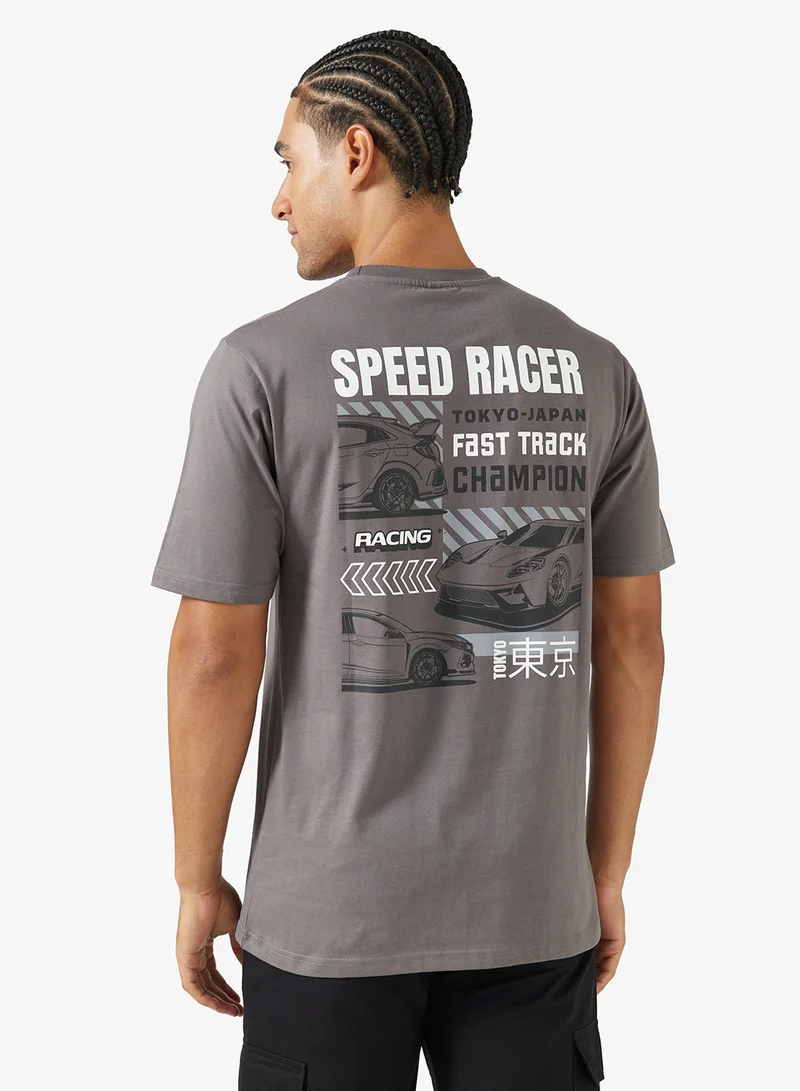 Seventy Five Graphic Print Regular Fit T-Shirt