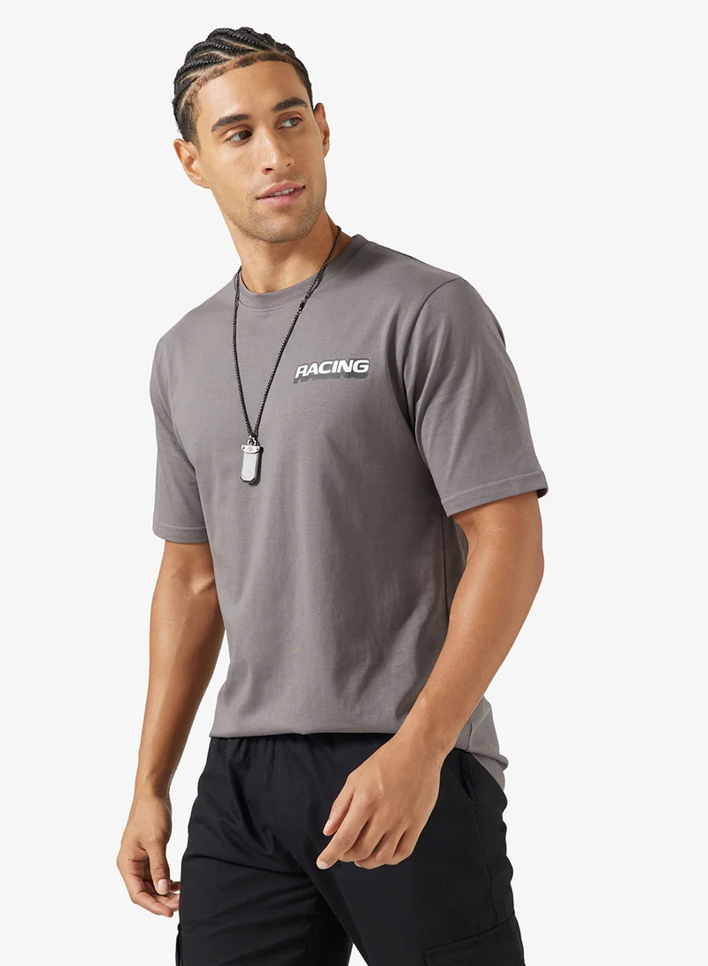 Seventy Five Graphic Print Regular Fit T-Shirt