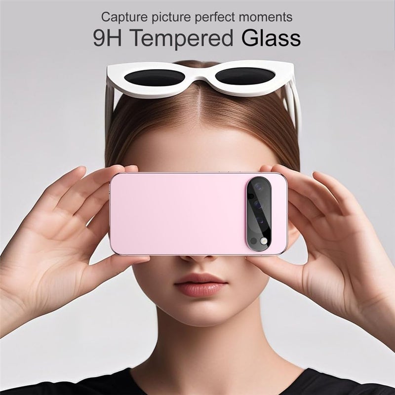 FabeKee Compatible With For Google Pixel 10 Pro Camera Lens Protector Tempered Glass HD Clear Lens Film (Black Version) - Image 5