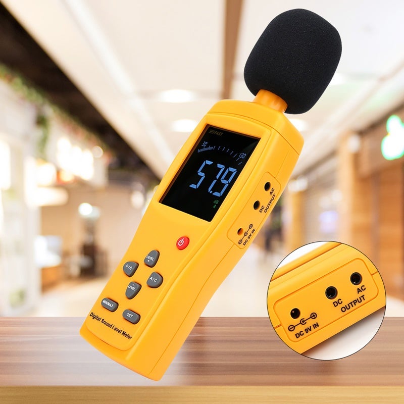 Sound Level Meter: Portable Compact Size With Large LCD HD Color Screen - 90-130dB Alarm Setting Decibel Detector for Industrial Workshop Office Noise Monitoring - Image 5