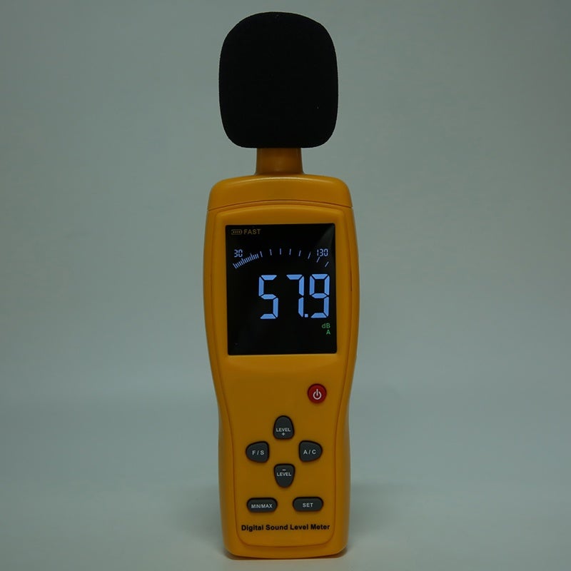 Sound Level Meter: Portable Compact Size With Large LCD HD Color Screen - 90-130dB Alarm Setting Decibel Detector for Industrial Workshop Office Noise Monitoring - Image 4