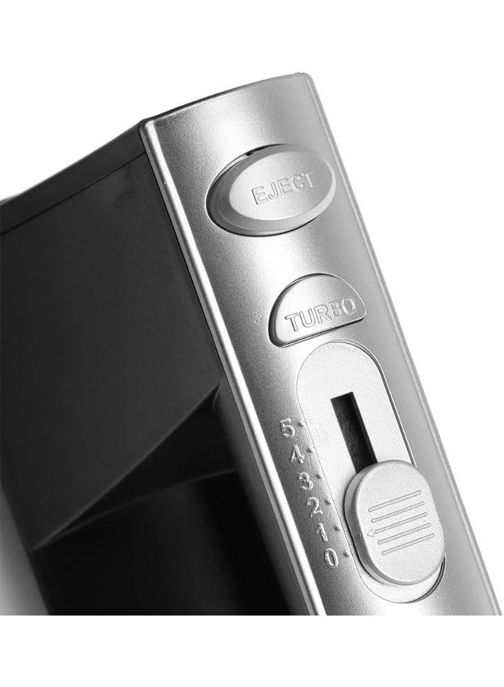 SMURFETT SE-1310 Hand Mixer 450W Electric Beater with 5 Speeds & Turbo, Stainless Steel Attachments, One-Button Eject Design, 2 Beaters & 2 Dough Hooks for Baking, Mixing & Whipping - Image 2