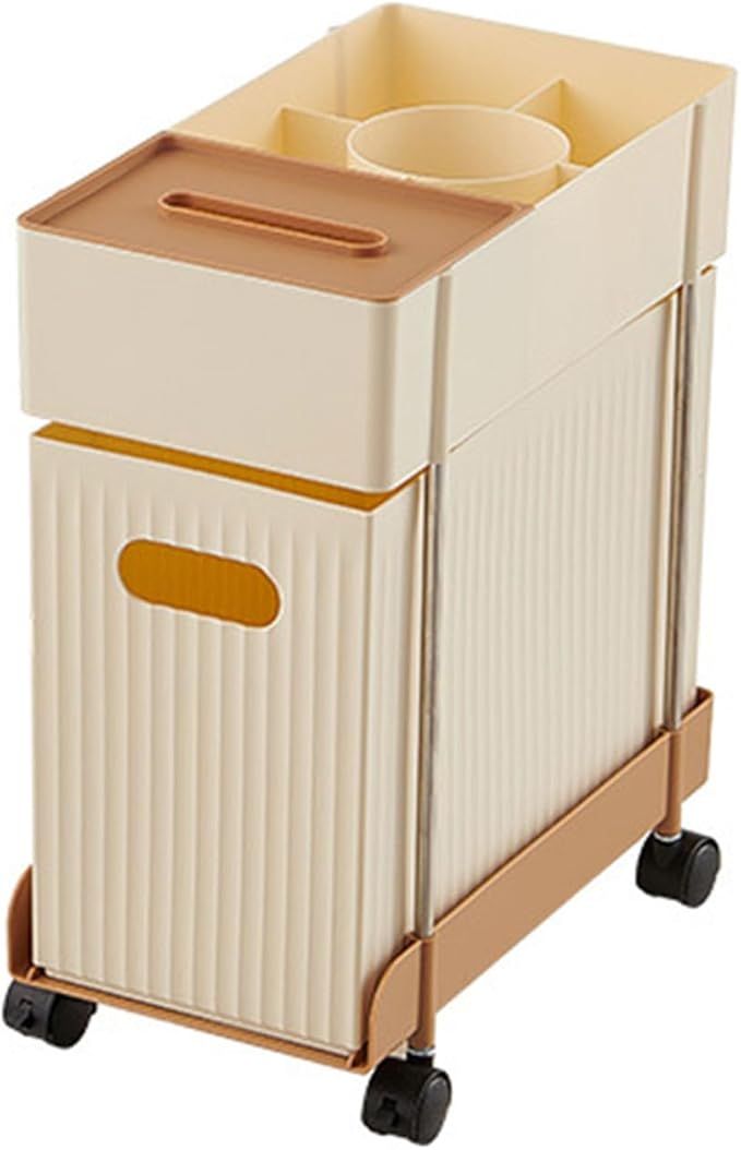 Sturdy Multifunctional Serving Cart Storage Rack For Books Magazines Snacks Holder Color B - Image 1