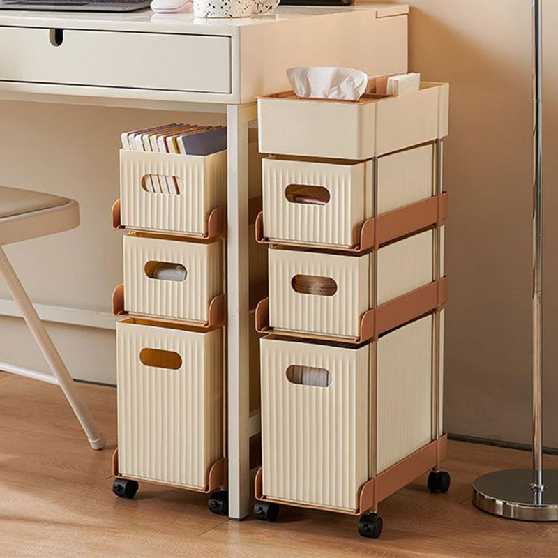 Sturdy Multifunctional Serving Cart Storage Rack For Books Magazines Snacks Holder Color B - Image 5