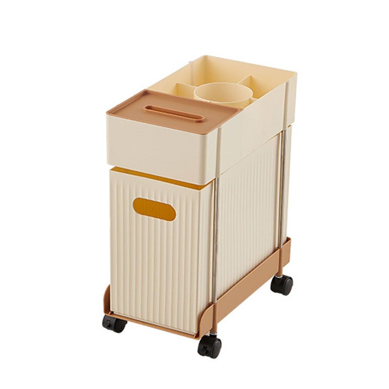 Sturdy Multifunctional Serving Cart Storage Rack For Books Magazines Snacks Holder Color B - Image 2