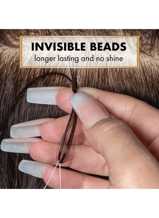 أيفرلونج أنابيب غير لامعة مبطنة بالسيليكون من Everlong Hair Professional مكونة من 4 طبقات من الخرز المطلي بحلقات صغيرة مصنوعة من بطانة من النحاس والسيليكون لوصلات شعر بشري ريمي من Itip (250 قطعة) (أسود) - Image 2