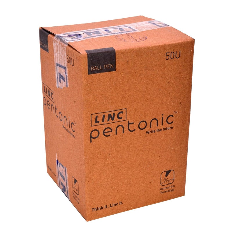 Pentonic 0.7mm Ball Point Pen Tumbler Pack | Black Body | Blue Ink | Pack of 50 Pens - Image 4