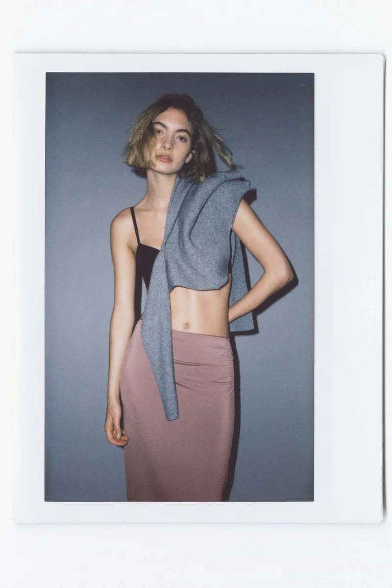 H&M Draped midi skirt